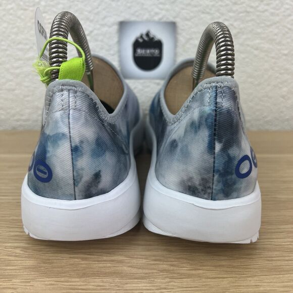 Oofos Oomg eeZee Low Shoes Womens Sz 5 Teal Tie Dye Slip On Comfort Recovery - Picture 4 of 9